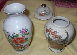 Lot of 2: Fine Japanese Porcelain Jars, Vintage Collectible for Home Decor - £22.78 GBP