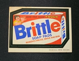 Topps Wacky Packages 2nd Series 1973 BRITTLE SOAP PADS Tan Back - $13.44 CAD