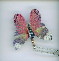 Fashion Handmade Rainbow Colorful Butterfly Pendant with - £21.22 GBP