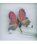 Fashion Handmade Rainbow Colorful Butterfly Pendant with - $36.81 CAD