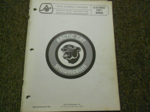 1974 Arctic Cat Wankel Panther Illustrated Service Parts Catalog Manual OEM - $24.95