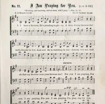 1883 Gospel Hymn I Am Praying For You Sheet Music Victorian Religious AD... - $14.99