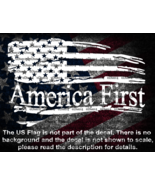 America First In Distressed US Flag Car Van Laptop Vinyl Decal US Seller - $123.27 MXN+