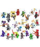 24Pcs Ninja Minifigures Kai Golden Ninja Cole Lord Garmadon Master Wu Mini Block - $25.69