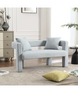 Modern Chenille Loveseat: Mint Green Comfy Sofa - $362.97 CAD