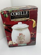 CORELLE Stoneware COOKIE JAR Corning Jay Imports Callaway Holiday 9.5&quot; C... - £17.18 GBP