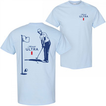 Michelob Ultra Golfing Blue Colorway Front and Back Print T-Shirt Blue - £31.91 GBP+
