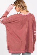 SAGE + FIG Mineral Wash Side Slit Contrast T-Shirt - £41.53 GBP