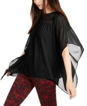 MSRP $98 Michael Kors Embellished Sheer Bell Sleeve Top Black Size XS - £22.90 GBP