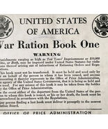 1943 WW2 War Ration Book 1 DeNafio Medford Massachusetts Military DWQQ13 - €17,16 EUR