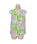 Lilly Pulitzer Houston Ring The Bellboy Blouse Top Size XS Multicolor Fl... - $54.46