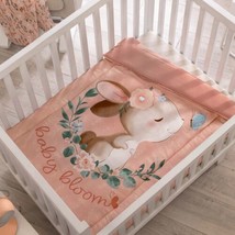 BUNNY SPRING  BABY GIRLS CRIB BEDDING NURSERY SET 3 PCS 100% COTTON - $108.89