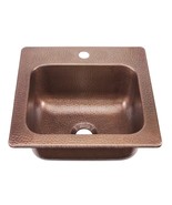 Sinkology KPD-1515HA Seurat Drop In Handmade Pure Solid Copper 15 in. 1-... - $184.32