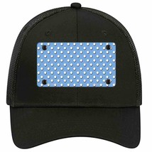 Light Blue Polka Dot Novelty Black Mesh License Plate Hat - £23.31 GBP