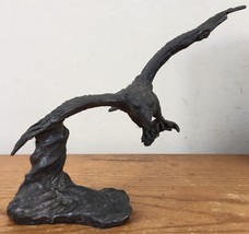 Vintage 70s Michael Ricker Pewter Flying Eagle Figurine Art Handcrafted USA - $59.99