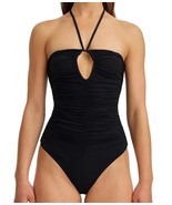 Ruched One-Piece Swimsuit, Halter Neck Swimwear for Women, Keyhole Cutou... - $29.35