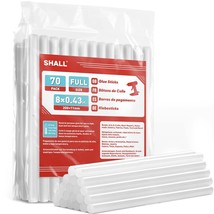 Full Size Hot Glue Sticks, 0.43 Dia X 8 Long, 70-Pack Clear Hot Melt Glu... - $37.99