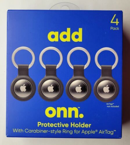 Primary image for 4 Pack Onn Protective Holder With Carabiner Style Ring For Apple AirTag