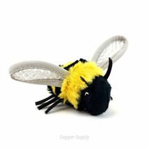 Ikea Skogsduva Mini-Bumblebee 3.25&quot; Black Yellow Gray Plush Stuffed 805.... - $11.78