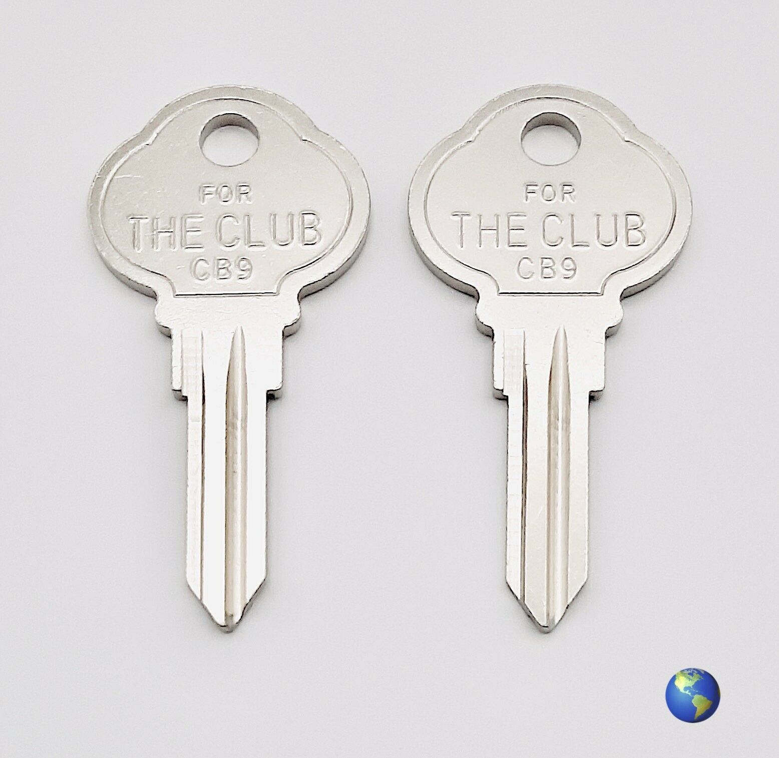 CB9 Key Blanks for Various Steering Wheel Locks by The Club (2 Keys