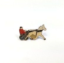 Harness Horse Racing Sulky Lapel Pin Enamel Hat Tac VTG NOS - £3.86 GBP