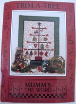 Vintage Debbie Mumm&#39;s The Word Trim-A-Tree Wall Quilt &amp; Ornament Pattern 23&quot;x28&quot; - £5.49 GBP