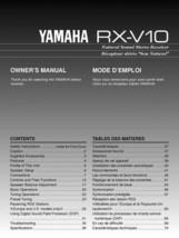 Yamaha RX-V10 Receiver Owners Manual - £18.23 GBP