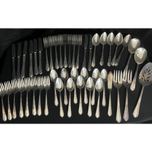 46 Pcs Wm A Rogers A1 Plus Oneida Ltd Meadowbrook Heather Serving Pieces Fork - $62.95