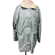  Innovations by Izzi Silver 90s WindbreakerTrench Coat L Retro Minimalis... - $39.89