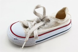 Converse All Star Toddler Boys 6 Medium Off White Low Top Fabric - $21.56