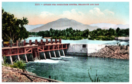 Headgate &amp; Dam Irrigation System CA Mitchell Postcard 2331 - $12.58