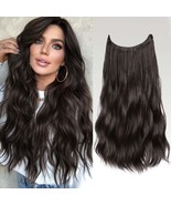 20 Wavy Halo Hair Extensions Invisible Wire Hairpieces for Women - £11.69 GBP