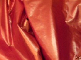 Red Metallic Gold Soft Silky Designer Lame Fabric 2.5y - $48.00