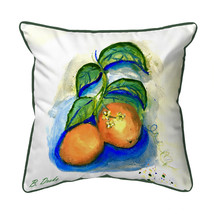 Betsy Drake Two Oranges Small Indoor Outdoor Pillow 12x12 - £31.64 GBP