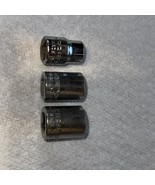 Lot of 3 Vintage Craftsman 3/8&quot; Drive ,12-Point ,3/8,1/2,9/16&quot; Sockets  ... - $13.20 CAD