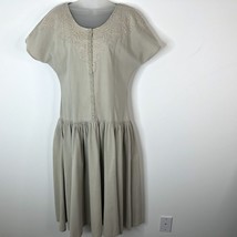 Together Womens Cotton Twill Dress Sz 6M Tan Country Western Drop Waist ... - $47.52