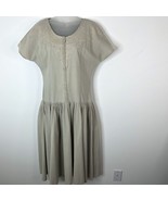 Together Womens Cotton Twill Dress Sz 6M Tan Country Western Drop Waist ... - $47.52