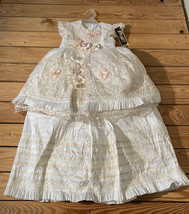 dagar NWT girl’s lace tiered dress size 43 Cream SF - £12.51 GBP