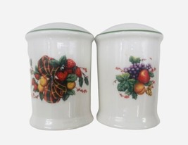 Vintage William James Ceramic Porcelain Holiday Fall Salt And Pepper Shaker - £8.92 GBP