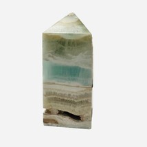 Chunky Calcite Tower Crystal Mineral Green Blue  - £14.77 GBP