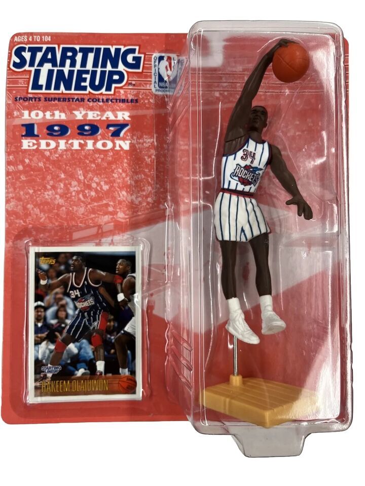 Kenner Starting Lineup Hakeem Olajuwon 1997 Houston Rockets NBA Figure - $11.26