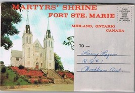 Ontario Postcard Booklet Midland Martyrs Shrine Fort Ste Marie - £4.58 GBP