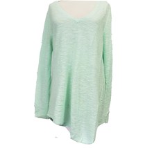 Eileen Fisher V -neck Sweater mint green Organic linen/cotton womens size S - £19.66 GBP