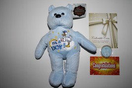 IT&#39;S A BOY Plush Bear &amp; It’s a Boy JFK Kennedy Half Dollar Colorized US ... - $14.95