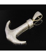 1.50 Ctw Brilliant Moissanite 14K Yellow Gold Plated Anchor Men&#39;s Pendan... - €123,81 EUR