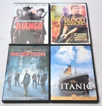Django Unchained, Titanic, Inception &amp; Blood Diamond DVD - £7.49 GBP