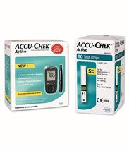 Accu Chek Active Blood Glucose Meter Kit (Multicolor)(Vial of 10 Strips ... - $47.51
