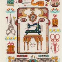 StitchMaster&#39;s Delightful Pastime: Vintage 1951 Cross Stitch Kit - 7&quot;x9&quot; AIDA Fa - $69.25