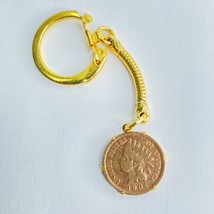1904 Indian Head Cent Penny Coin Vintage Key Chain Sharp Liberty FREE SHIPPING - £10.24 GBP