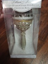 LILLIAN ROSE - WEDDING BOUQUET HOLDER  *  SILVER Color *  JEWELED &amp; PEARL - £27.23 GBP